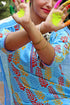 Cambric Cotton Kurta In Graphic Block Print