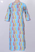 Cambric Cotton Kurta In Graphic Block Print