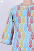 Cambric Cotton Kurta In Graphic Block Print