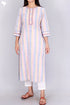 Cambric Cotton Kurta With Graphic Block Print