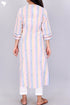 Cambric Cotton Kurta With Graphic Block Print