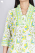 Cambric Cotton Kurta In Floral Block Print