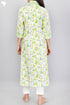Cambric Cotton Kurta In Floral Block Print