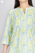 Cambric Cotton Kurta In Floral Block Print