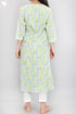 Cambric Cotton Kurta In Floral Block Print