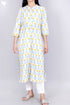 Cambric Cotton Kurta In Floral Block Print