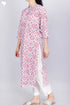 Cambric Cotton Kurta In Graphic Block Print