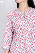 Cambric Cotton Kurta In Graphic Block Print