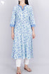 Cambric Cotton Kurta In Floral Block Print