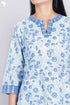 Cambric Cotton Kurta In Floral Block Print