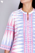 Cambric Cotton Kurta In Graphic Block Print