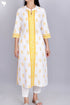 Cambric Cotton Kurta In Floral Block Print
