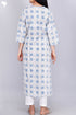 Cambric Cotton Kurta With Floral Block Print