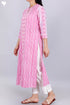 Cambric Cotton Button Down Kurta With Striped Block Print
