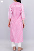 Cambric Cotton Button Down Kurta With Striped Block Print