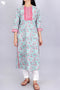 Cambric Cotton Kurta In Floral Block Print
