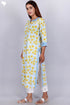Cambric Cotton Kurta In Floral Block Print