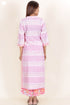 Cambric Cotton Kurta In Floral Block Print
