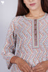 Cambric Cotton Kurta In Graphic Print