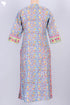 Cambric Cotton Kurta With Floral Block Print