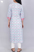 Cambric Cotton Kurta In Block Print