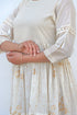 Mulmul Cotton Tiered Dress In Gold Block Print