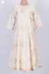 Mulmul Cotton Angarakha Dress With Slip In Gold Block Print