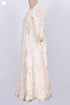 Mulmul Cotton Angarakha Dress With Slip In Gold Block Print