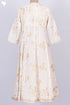 Mulmul Cotton Angarakha Dress With Slip In Gold Block Print