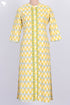 Cambric Cotton Kurta In Floral Block Print