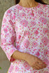 Cambric Cotton Kurta In Floral Block Print