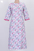 Cambric Cotton Kurta In Floral Block Print
