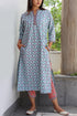 Cambric Cotton Kurta In Floral Print