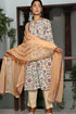 Cambric Cotton Pleated Kurta In Floral Print