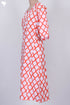 Cambric Cotton Kurta In Graphic Block Print