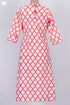 Cambric Cotton Kurta In Graphic Block Print