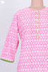 Cambric Cotton Kurta In Graphic Block Print