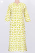 Cambric Cotton Kurta In Graphic Block Print