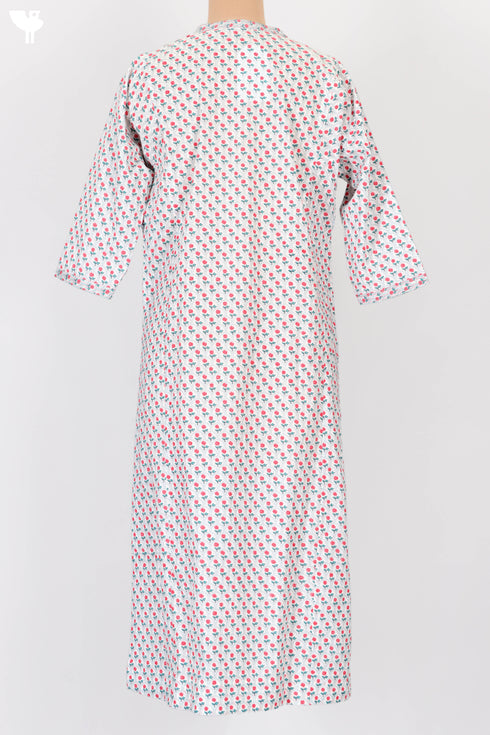 Cambric Cotton Kurta In Floral Print