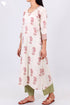 Cambric Cotton Kurta In Floral Block Print