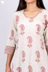 Cambric Cotton Kurta In Floral Block Print