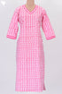 Cambric Cotton Kurta In Graphic Block Print