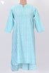 Cambric Cotton Kurta In Geometric Block Print