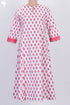 Cambric Cotton Dress In Floral Block Print