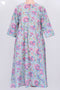 Mulmul Cotton Dress With Floral Block Print