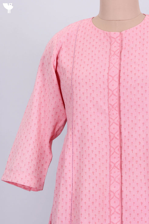 Khaadi Cotton Button Down Kurta With Textured Block Print