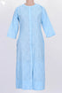 Mulmul Cotton Button Down Kurta With White Floral Block Print