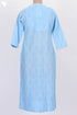 Mulmul Cotton Button Down Kurta With White Floral Block Print