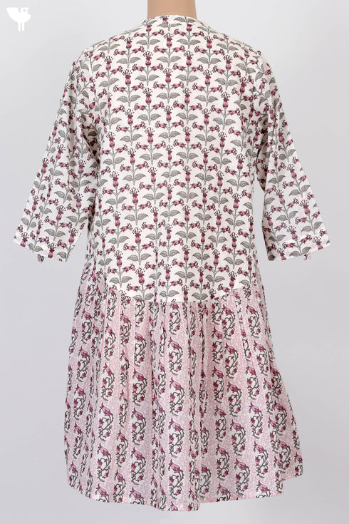 Mulmul Cotton Frock In Floral Print