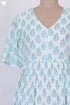 Mulmul Cotton Flared Dress In Floral Block Print